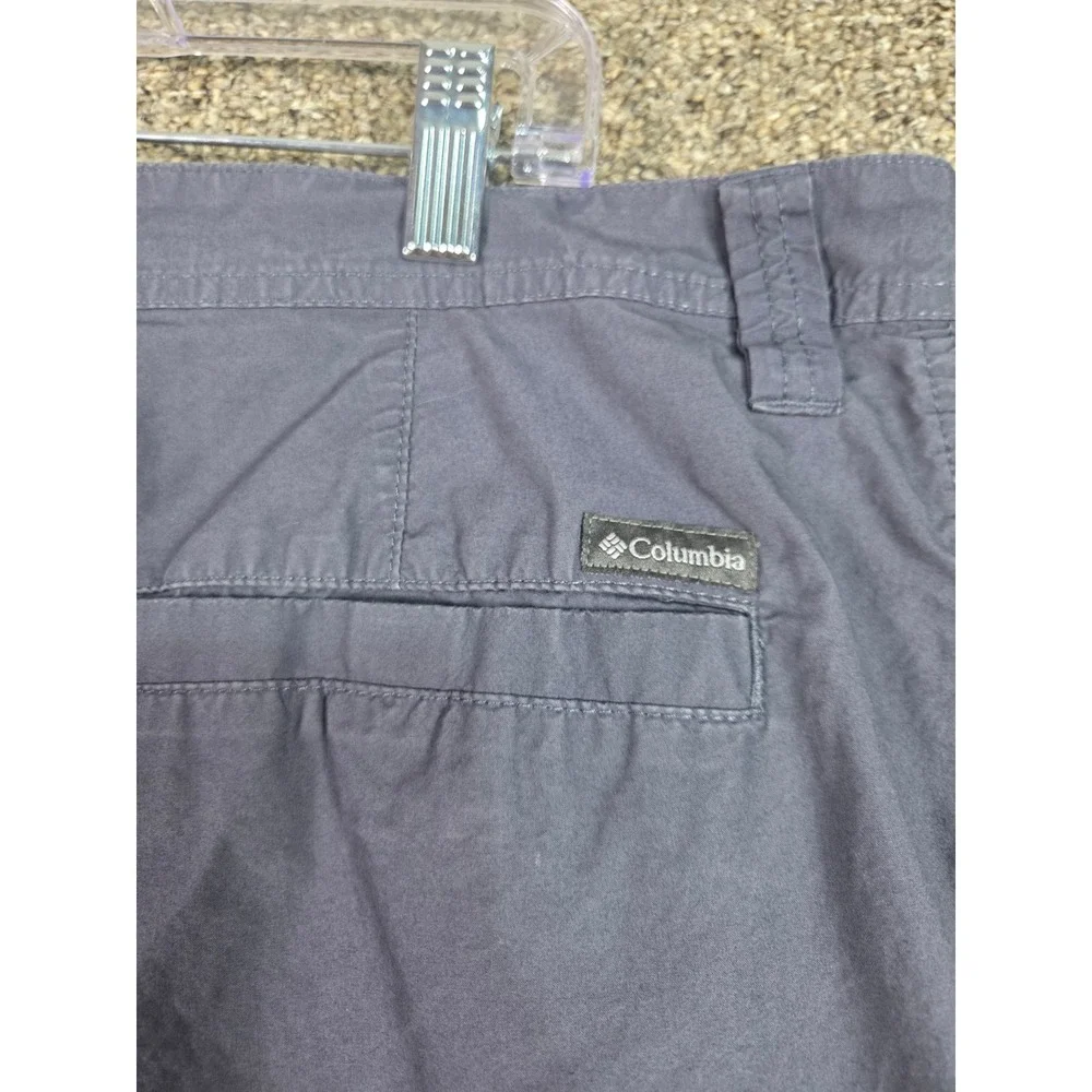 Columbia Shorts Mens 36 Gray Blue Cotton Casual Outdoor AM4471